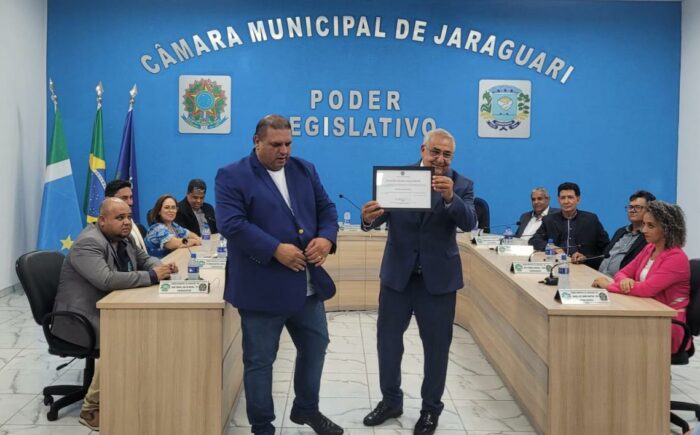Jerson Domingos presidente do TCE-MS recebe título de cidadão jaraguariense