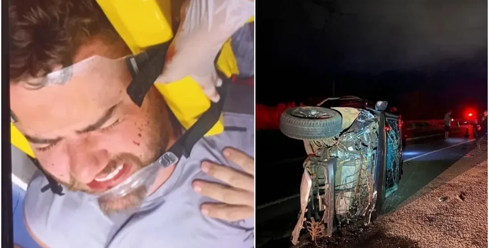 Zé Neto sofre acidente de carro na BR-153, estado de saúde do cantor é estável