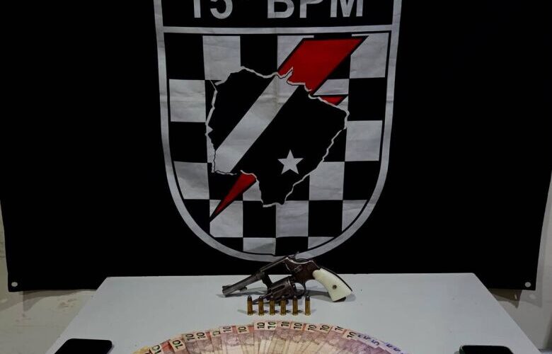 Homem é preso com revólver, drogas e dinheiro após denúncia de tiros em Maracaju