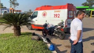 Motociclista fica ferido após bater na traseira de caminhão na BR-262 em Três Lagoas