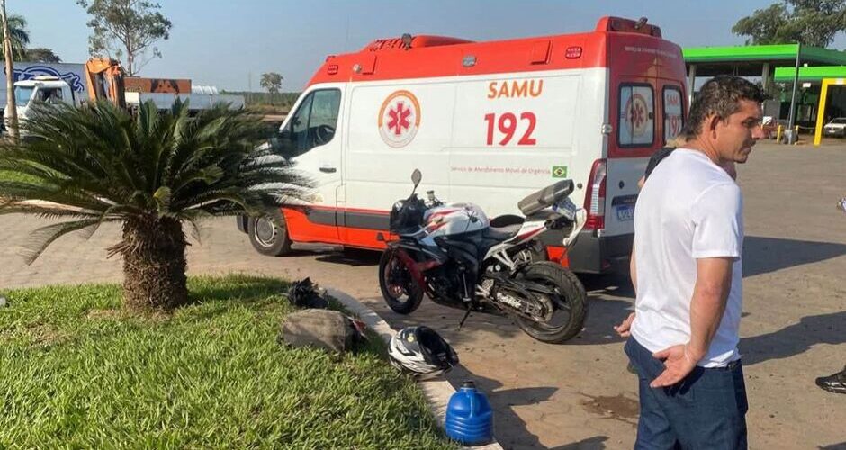 Motociclista fica ferido após bater na traseira de caminhão na BR-262 em Três Lagoas